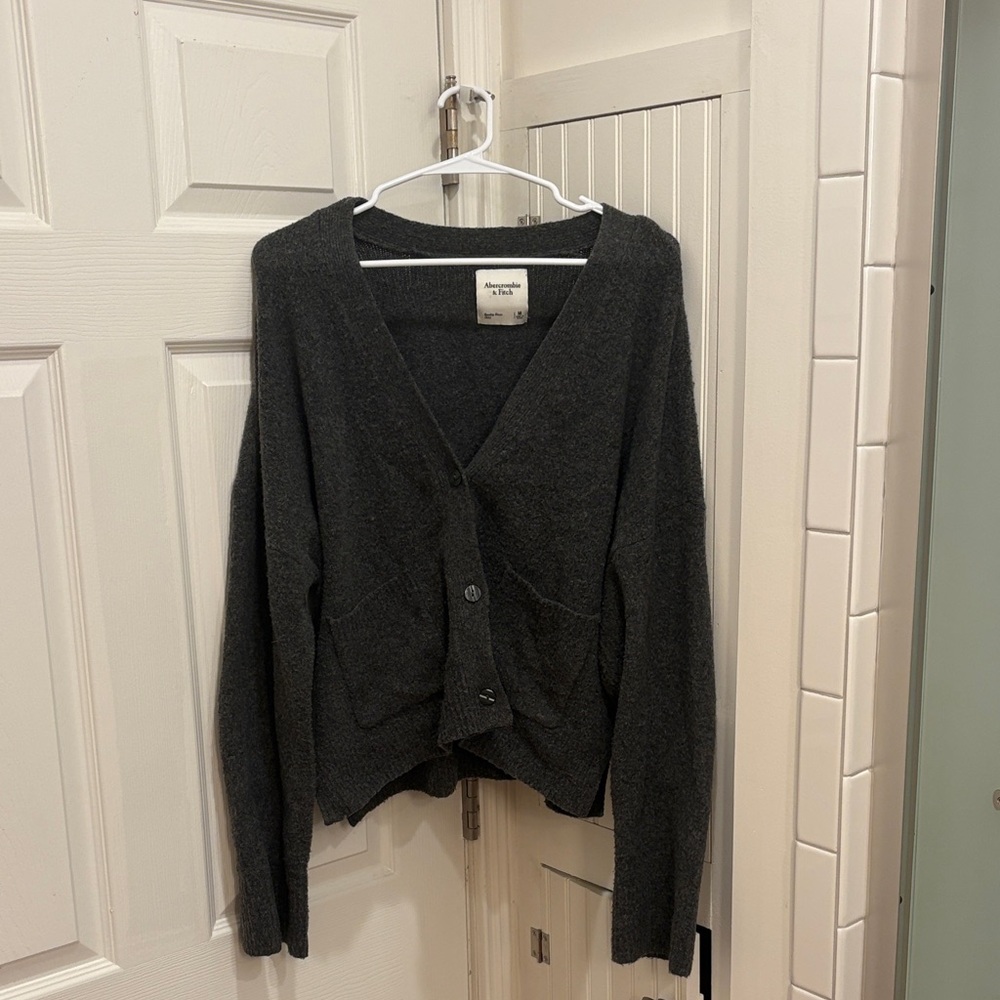 Abercrombie Charcoal Cardigan Sweater